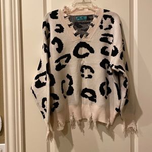 Leopard print sweater